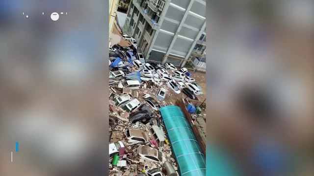 Torrential rains cause severe flooding in Zhidan, China