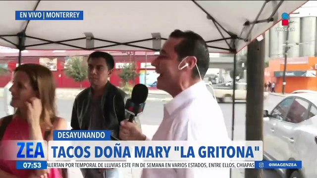 Gerardo Burgoa desayuna tacos en Doña Mary, La Gritona en Monterrey