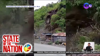 11 pamilya, apektado ng landslide sa Rodriguez, Rizal | SONA