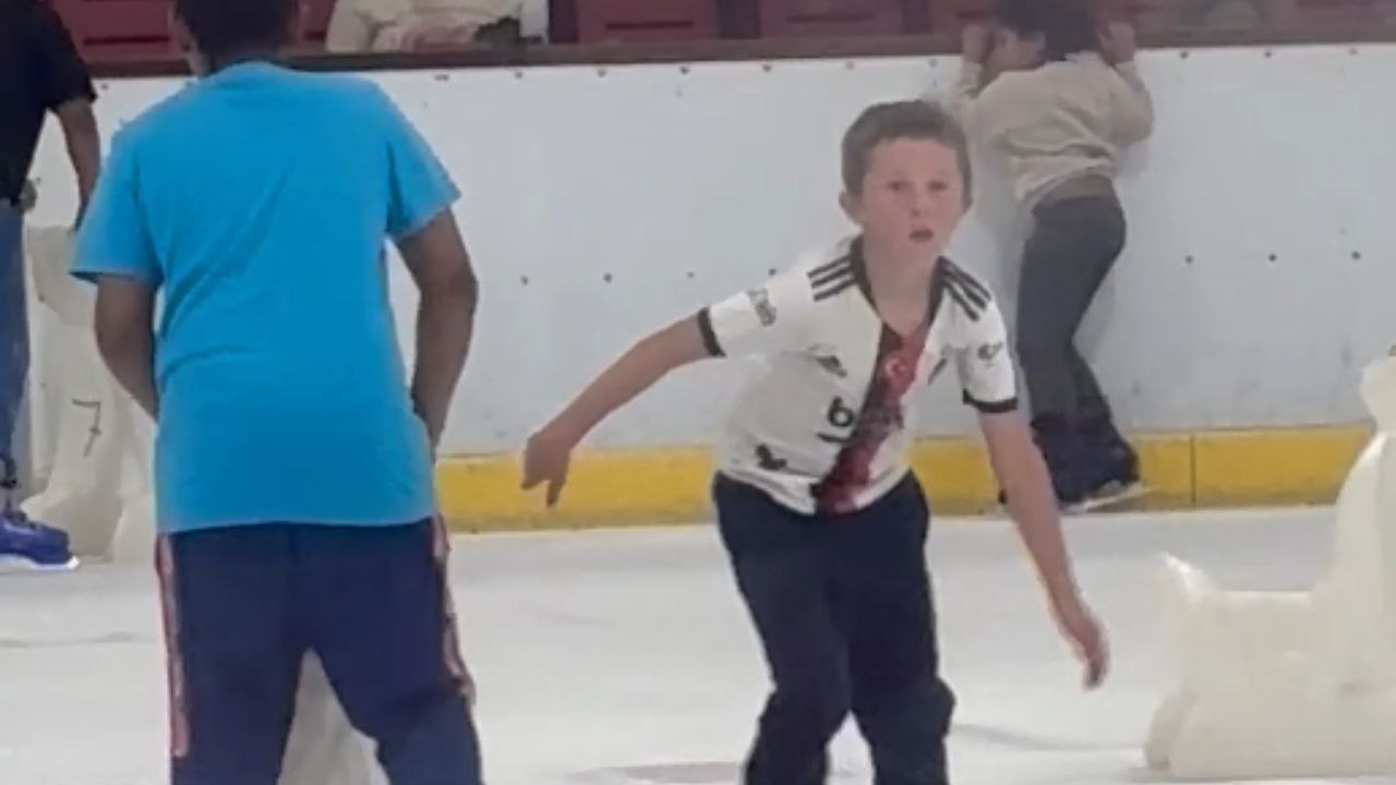 Comical skating mishap: Little boy falls after shoes fail during practice session