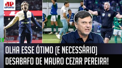 "É INSUPORTÁVEL! E A CBF TOLERA! REPAREM: nos jogos do Palmeiras e São Paulo..." Mauro Cezar CRITICA