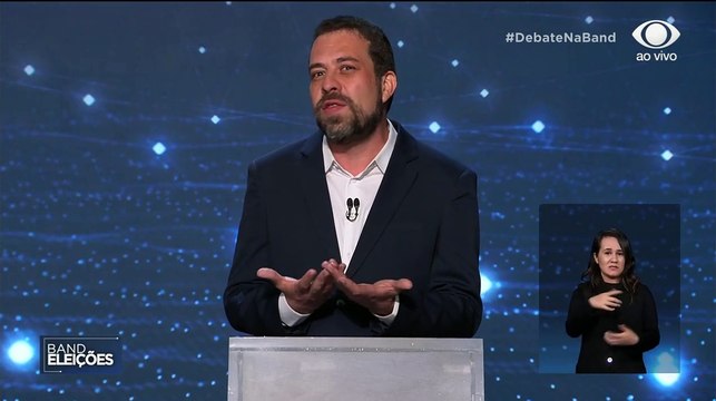 Guilherme Boulos faz suas considerações finais no debate na Band