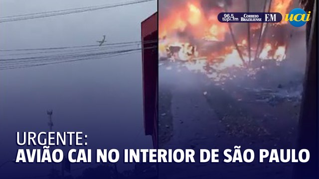 Avião com passageiros cai no interior de São Paulo