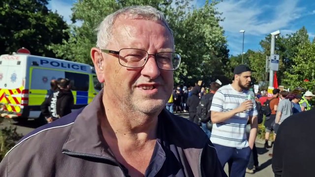 'You’re not welcome, you’re now wanted here' - The Green Party's Iain Dickson speaks at the protest in Crawley