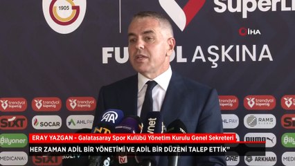 Скачать видео: Galatasaray Spor Kulübü Yönetim Kurulu Genel Sekreteri Eray Yazgan'dan Adil düzen vurgusu!