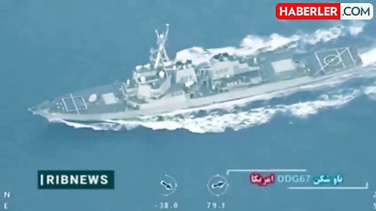İran'dan Amerika'ya gözdağı! Hürmüz Boğazı'nda İHA'larla donanma gemisini izlediler