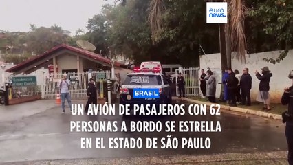 Se estrella un avión con 62 personas a bordo en el estado de São Paulo en Brasil