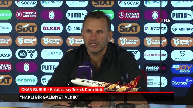 Galatasaray teknik direktörü Okan Buruk: Haklı bir galibiyet aldık