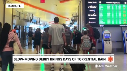 Slow-moving Debby weakens after days of torrential rain on the East Coast