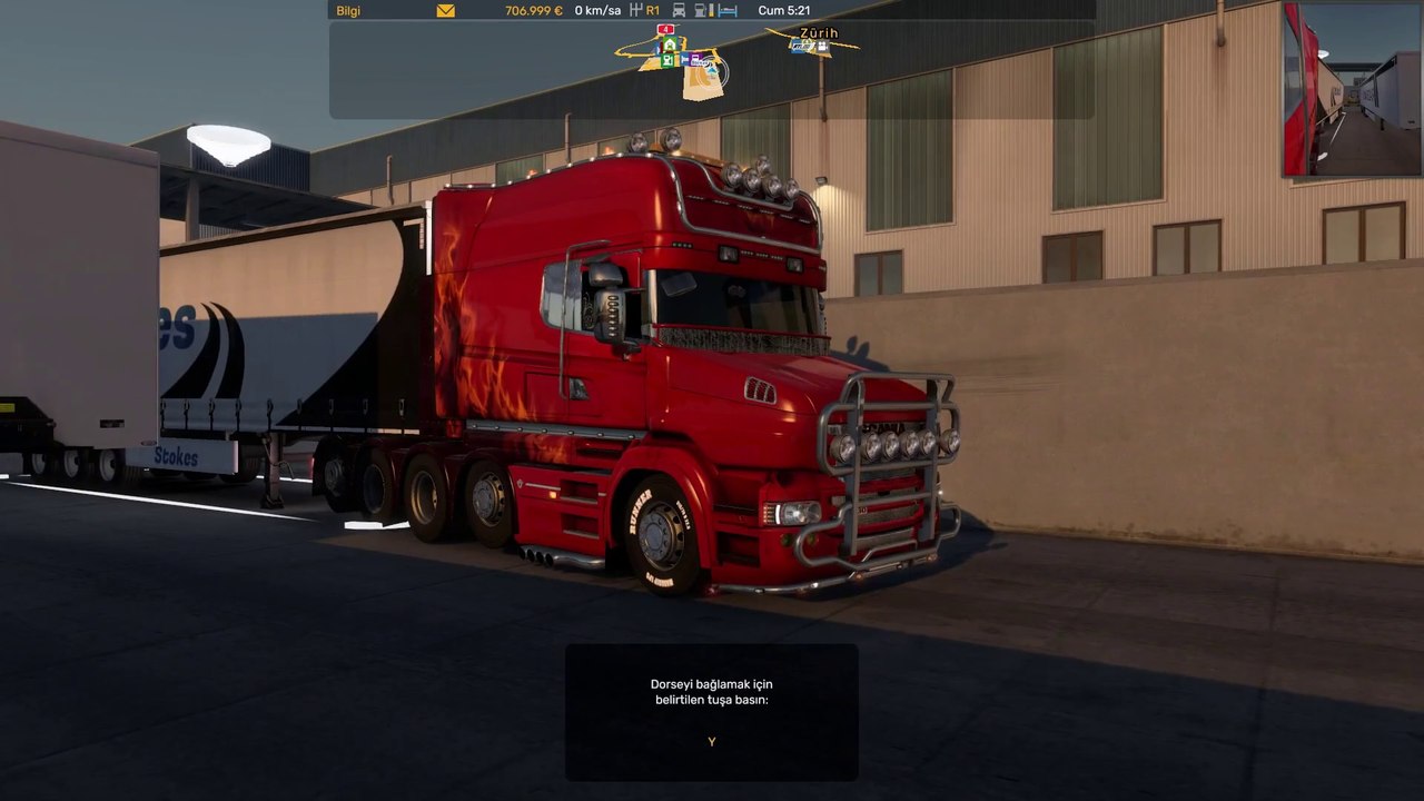 Scania Modified Red Lightning On The Road #ETS2 - Euro Truck Simulator 2