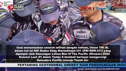 KRI REM 331 BERTOLAK DARI PEARL HARBOR MENUJU TANAH AIR USAI MENGIKUTI RIMPAC 2024