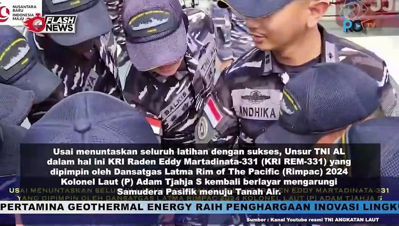 KRI REM 331 Bertolak dari Pearl Harbor Menuju Tanah Air Usai Mengikuti Rimpac 2024