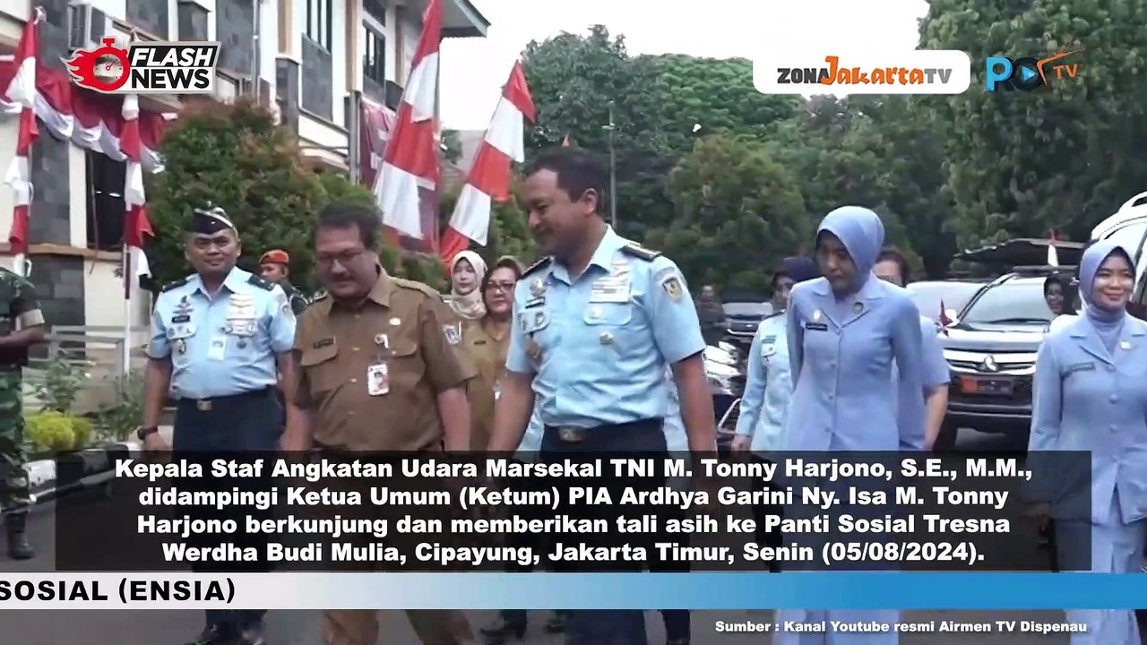 KASAU BERSAMA KETUM PIA KUNJUNGI PANTI SOSIAL TRESNA WERDHA BUDI MULIA