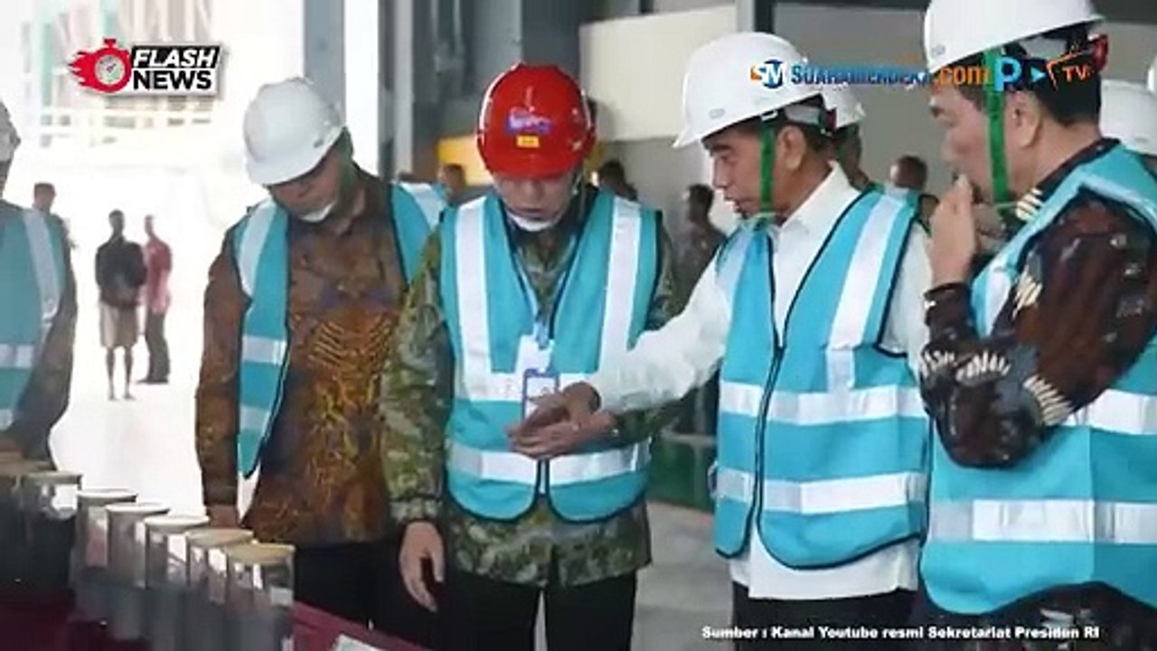 Presiden Jokowi Resmikan Pabrik Bahan Anoda Baterai Litium di Kendal