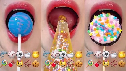Emoji food ⚽⚾ Lips eating sound Video