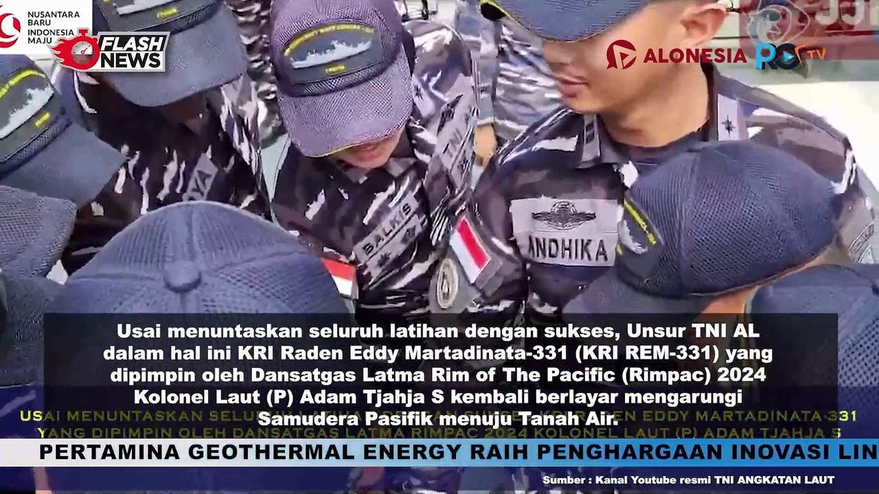 KRI REM 331 Bertolak dari Pearl Harbor Menuju Tanah Air usai Mengikuti RIMPAC 2024