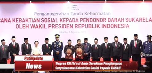 Wapres KH Ma’ruf Amin Serahkan Penghargaan Satyalencana Kebaktian Sosial kepada KASAU