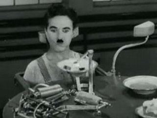 Chaplin - Temps modernes - machine à manger