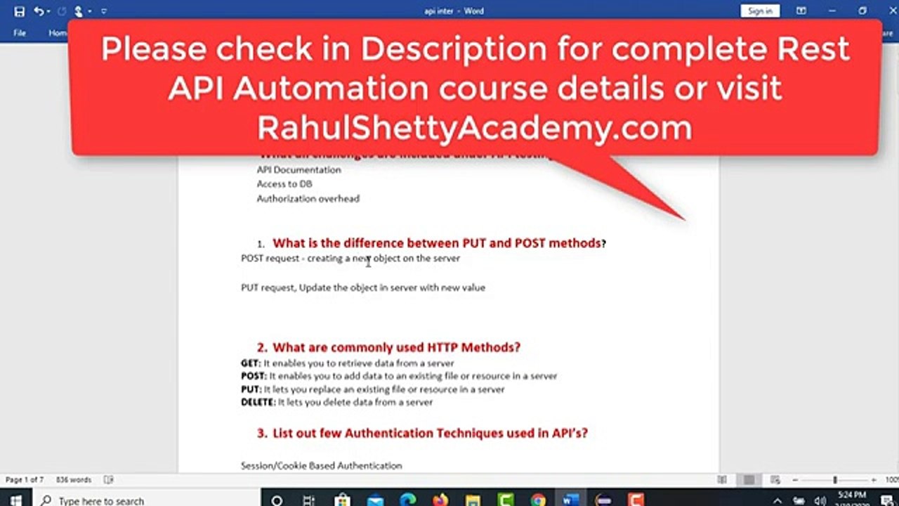 Top 25 API Testing Interview Questions & Answers | Rahul Shetty