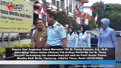 Kasau dan Ketum PIA AG Berikan Bantuan ke Panti Sosial Tresna Werdha Budi Mulia