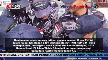 KRI REM 331 Bertolak dari Pearl Harbor Menuju Tanah Air Usai Mengikuti Rimpac 2024