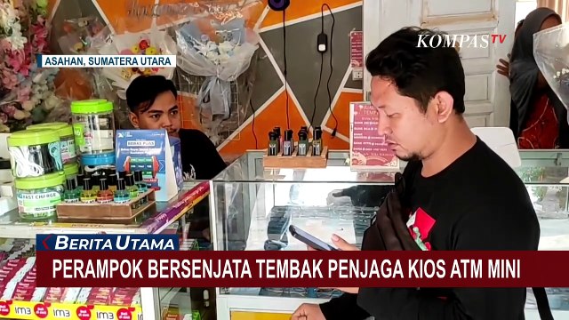 CCTV Rekam Penjaga Kios ATM Mini Ditempak Rampok Bersenjata di Asahan: Pura-Pura Tarik Uang Tunai