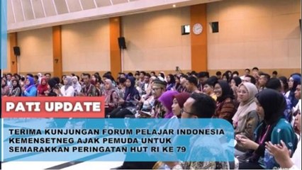 Terima Kunjungan Forum Pelajar dan Pemuda Indonesia, Kemensetneg Ajak Seluruh Pemuda Semarakkan HUT RI ke 79