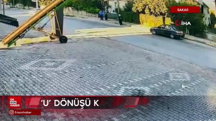 Sakarya'da motorcu dönüş yapan araca çarptı
