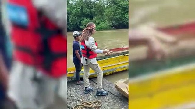 Sara Carbonero aporta su 'granito de arena' para mejorar la vida de los panameños