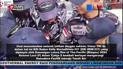 KRI REM-331 Bertolak Dari Pearl Harbor Menuju Tanah Air Usai Mengikuti RIMPAC 2024