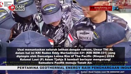 KRI REM 331 Bertolak dari Pearl Harbor