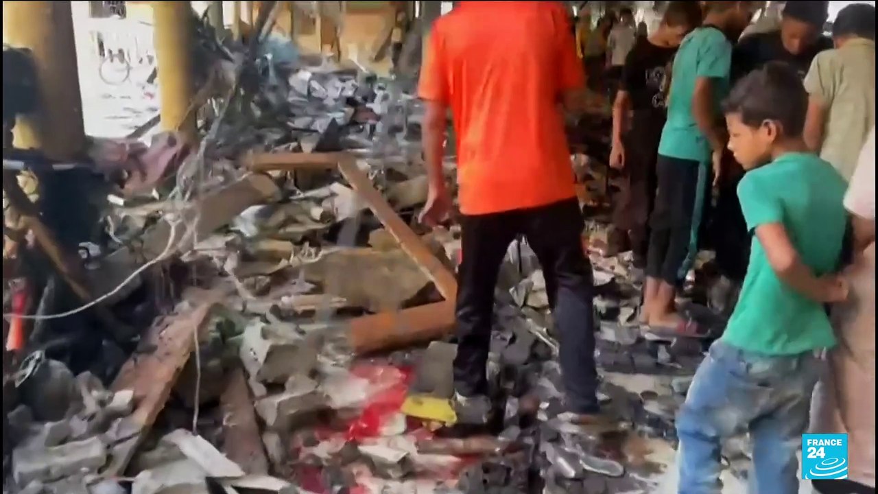 غزة: مئة قتيل في غارة إسرائيلية على مدرسة • فرانس 24