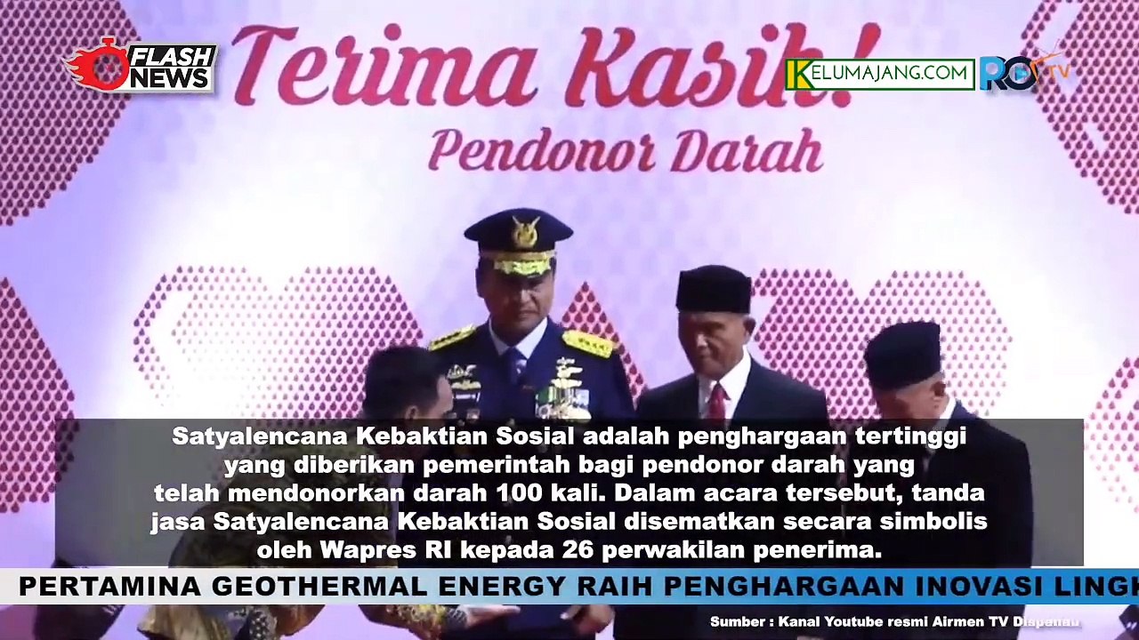Kasau Marsekal TNI M Tonny Harjono Terima Penghargaan Satyalencana Kebaktian Sosial
