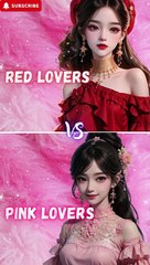 Red lovers ❤️ VS Pink lovers  |Who will win?| |Which is your favorite colour?|#redlover #pink
