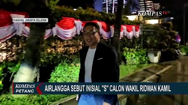 Airlangga 'Spill' Tipis-Tipis Cawagub Pendamping Ridwan Kamil, Inisial 'S'