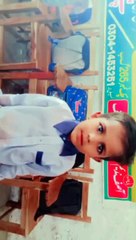 A little boy sing a song without music