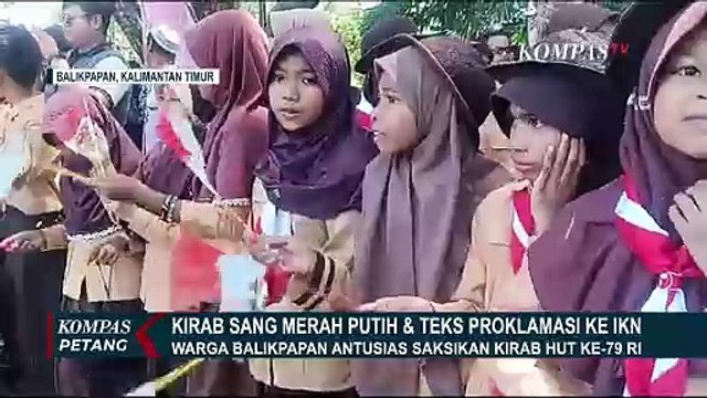 Warga Antusias Sambut Kirab Bendera Sang Merah Putih dan Teks Proklamasi dari Jakarta ke IKN!