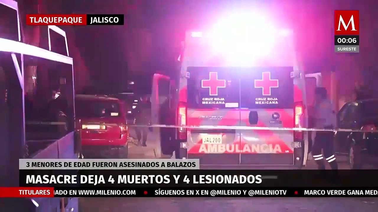 Ataque armado deja cuatro adolescentes muertos en Jalisco
