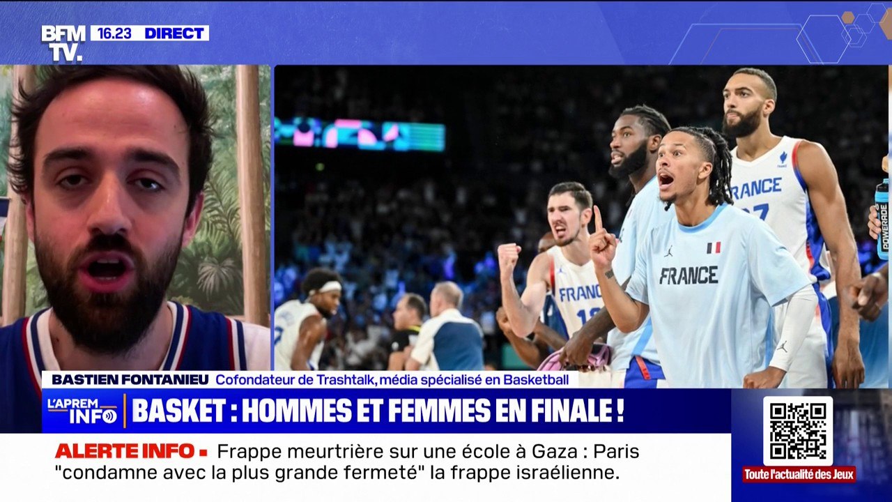 "On parle d'un exploit", estime Bastien Fontanieu, cofondateur de Trashtalk, média spécialisé en Basketball, à propos des finales olympiques des équipes de France féminines et masculines