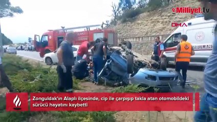 Zonguldak'ta feci kaza! Otomobil ile cip çarpıştı: 1 ölü