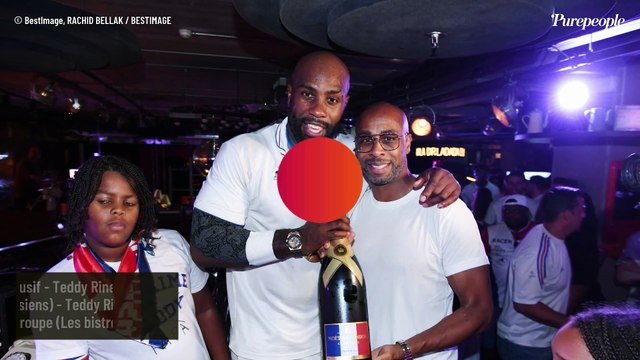 Soirée de folie pour Teddy Riner entourés de ses 2 enfants Eden et Ysis qui ont bien grandi et de sa femme