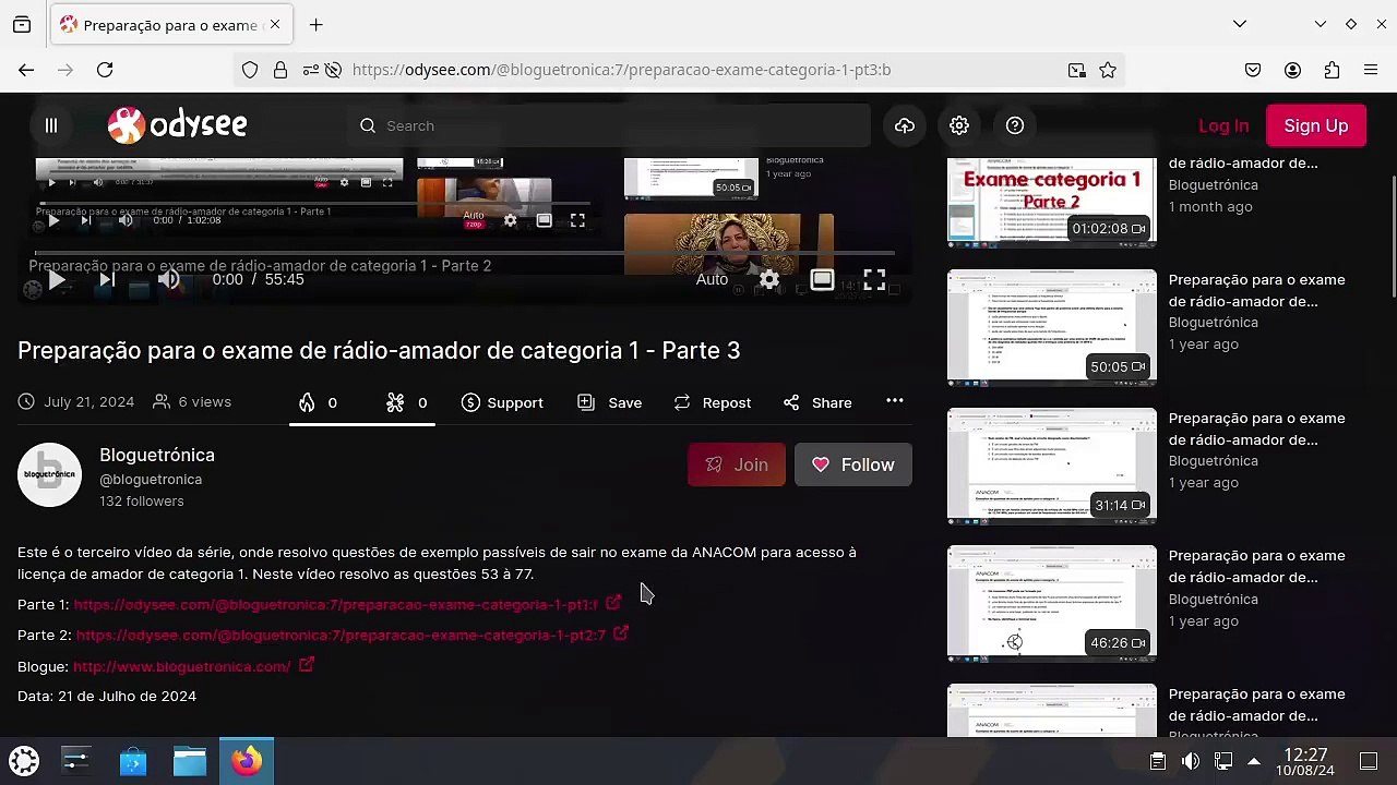 Preparação para o exame de radioamador de categoria 1 - Parte 4