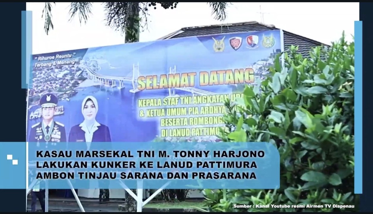 Kasau Marsekal TNI M. Tonny Harjono Lakukan Kunker ke Lanud Pattimura Ambon Tinjau Sarana dan Prasarana