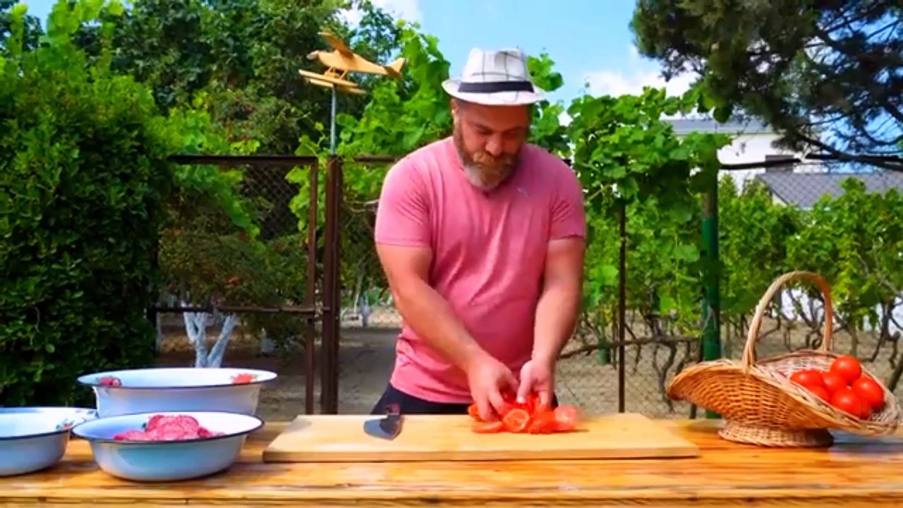 Giant Pizza Cooked On coals! Cooking in Nature