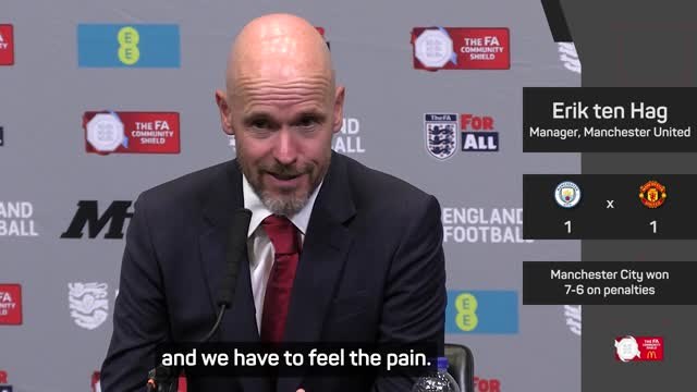 United 'must feel the pain' of Community Shield defeat - Ten Hag