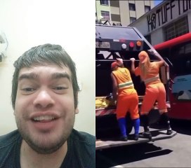 Por isso  ele leva o lixo contente kkk