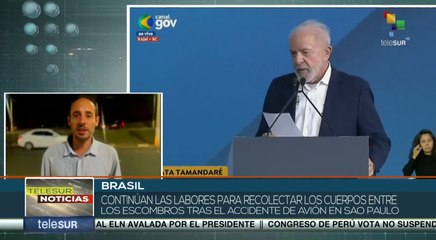 Continúa la búsqueda de los fallecidos por accidente de avión en Sao Paulo