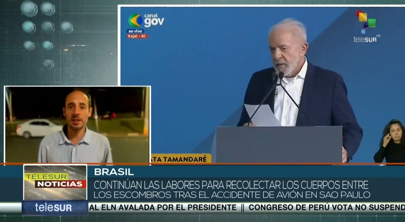Continúa la búsqueda de los fallecidos por accidente de avión en Sao Paulo