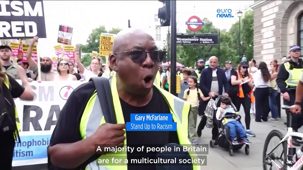 Anti-racism protesters took to the streets of the UK following far-right riots that swept nation