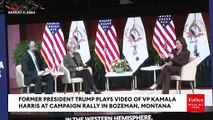 Trump Plays Viral Gaffe Supercut Of Kamala Harris On The Jumbotron At Montana Campaign Rally